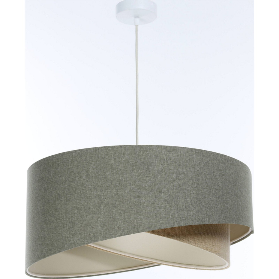 Suspension en tissu et chanvre rond Boho