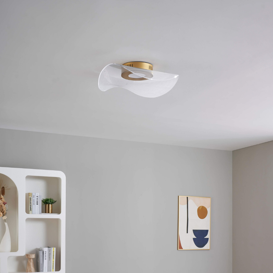 Plafonnier design aérien doré - ONDENIS