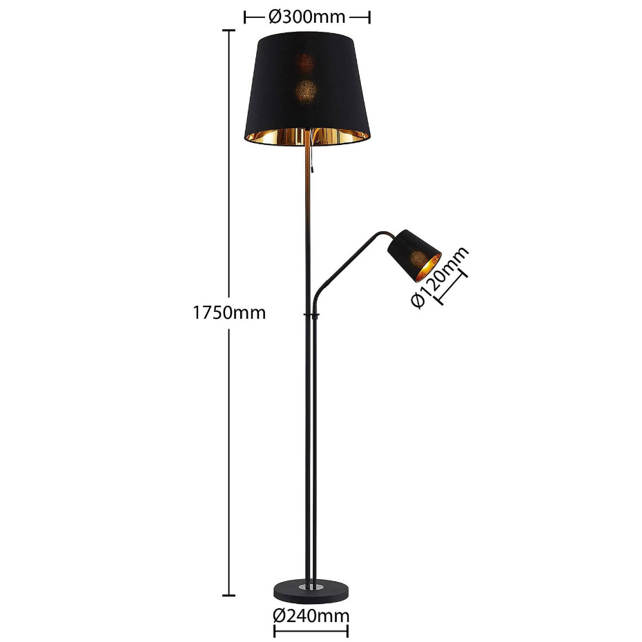 Lampadaire en métal moderne, Efalia