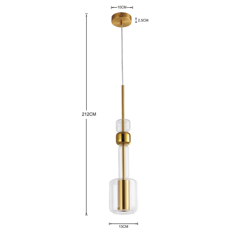 Suspension en verre et acier, CANDY BAR