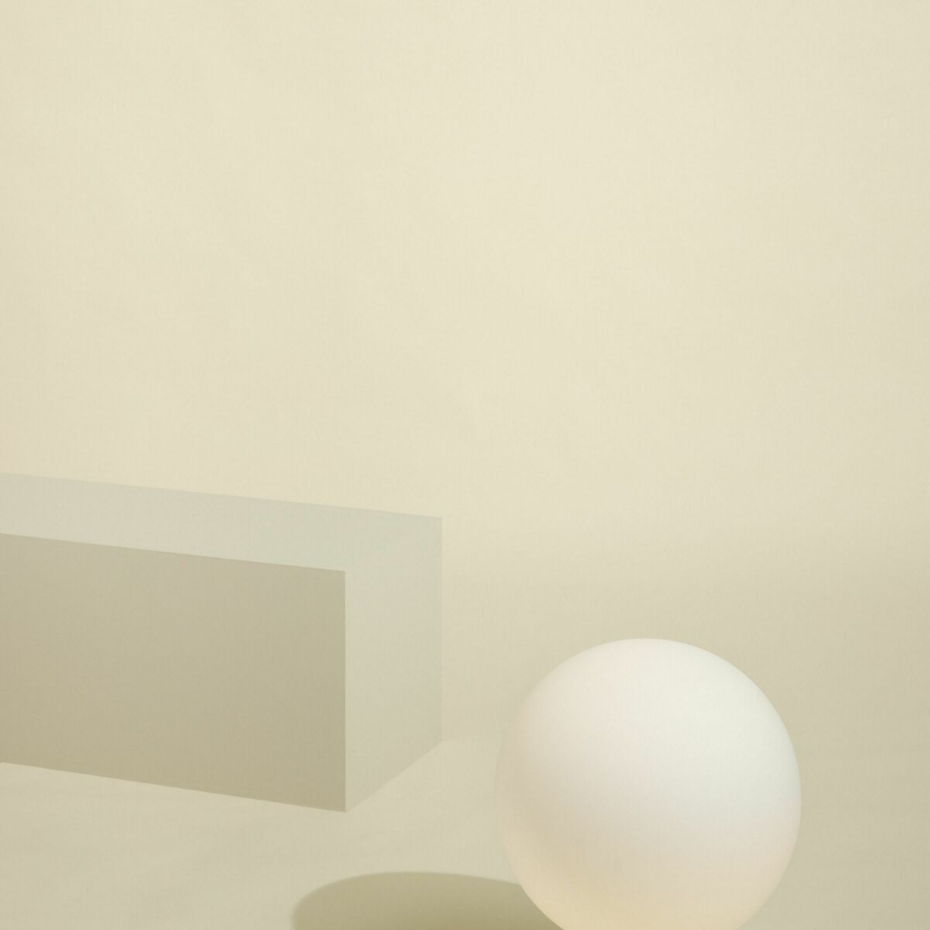 Lampe sur pied en verre et marbre SPHERE
