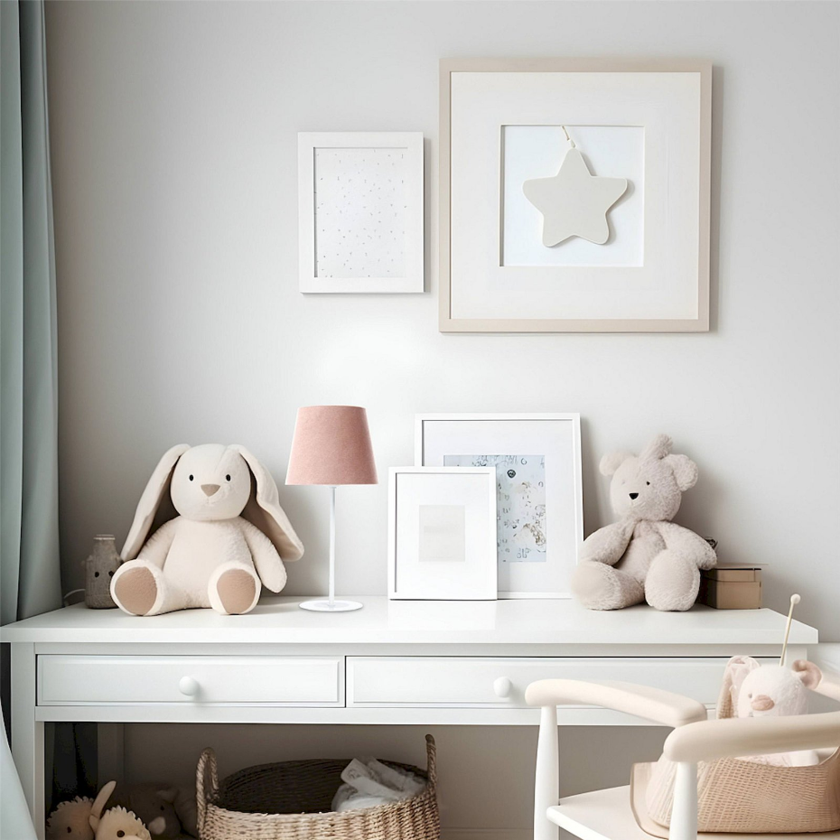Lampe ronde en velours Jasmin bebe