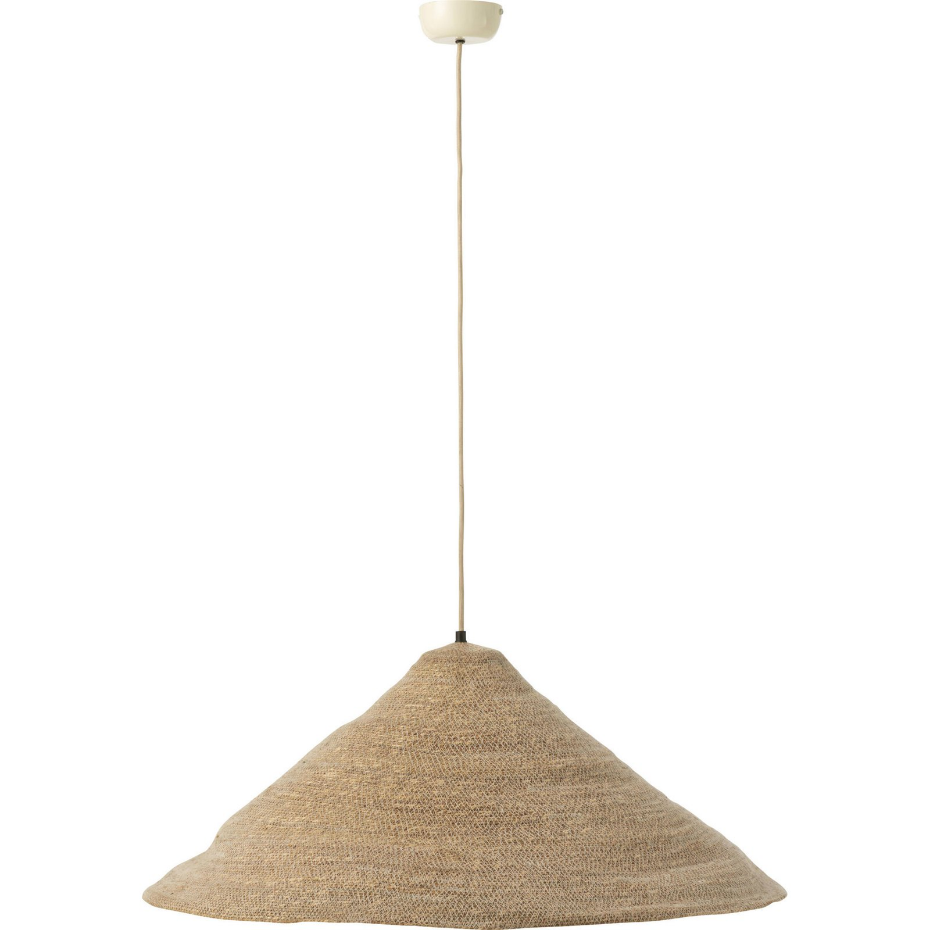 Suspension chapeau rond en rotin tressé