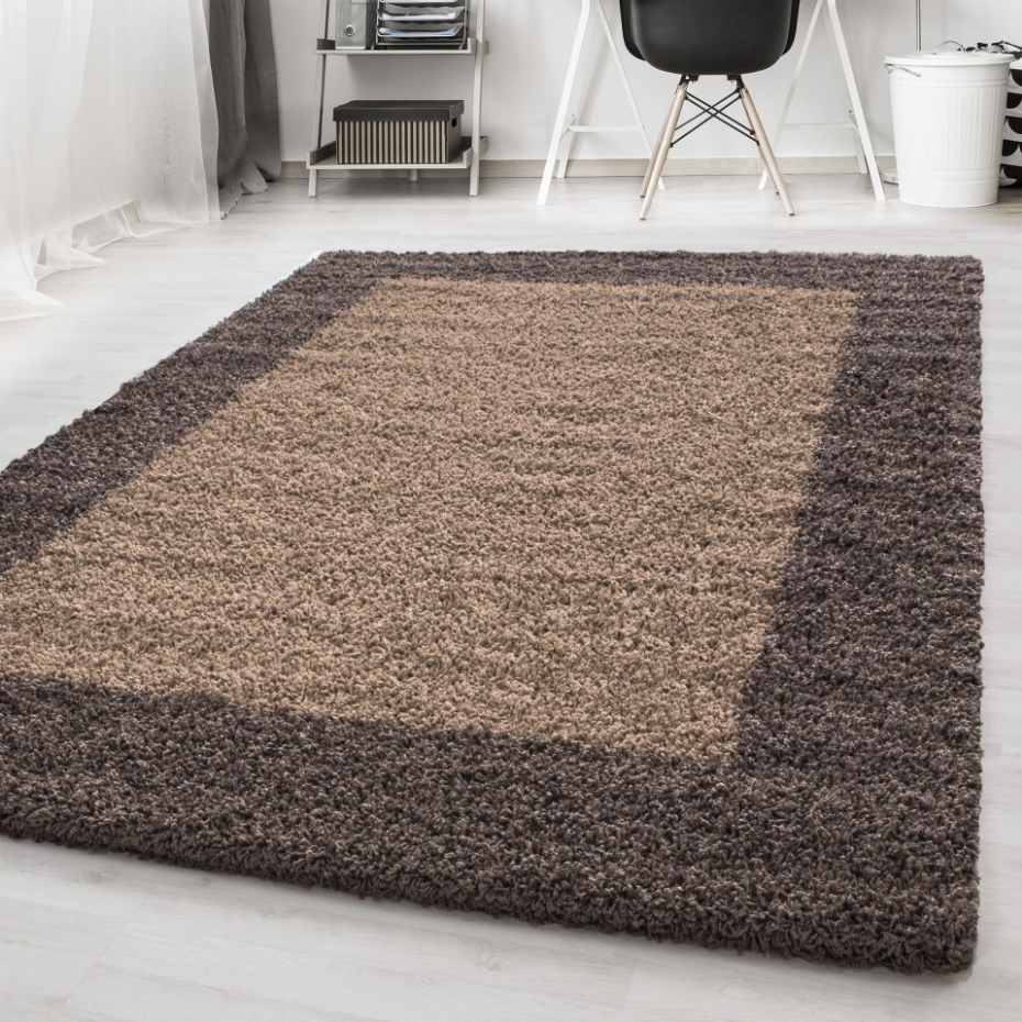 Tapis de salon shaggy bicolore OTTA