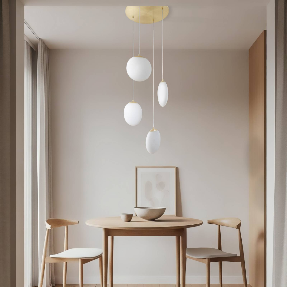 Suspension en verre moderne, Lunelle