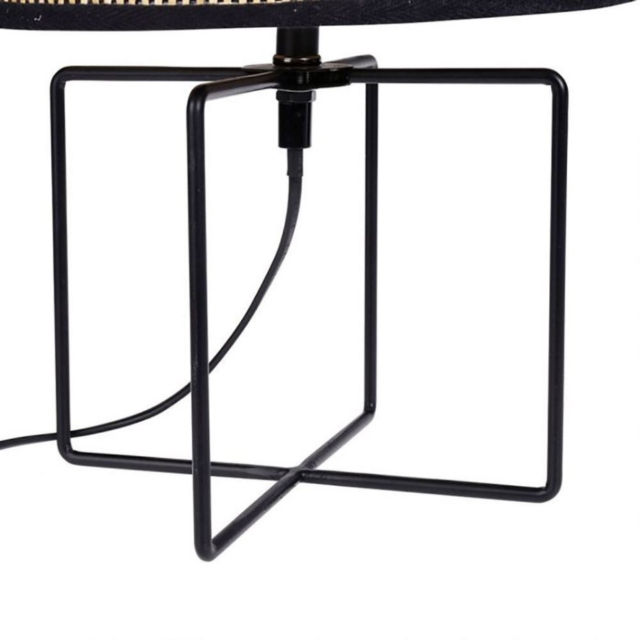 Lampe Métal Rotin Yuca Noir