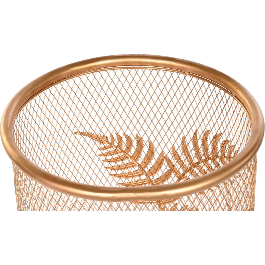 Lampe de table en métal et bois motif feuille ronde Tropical
