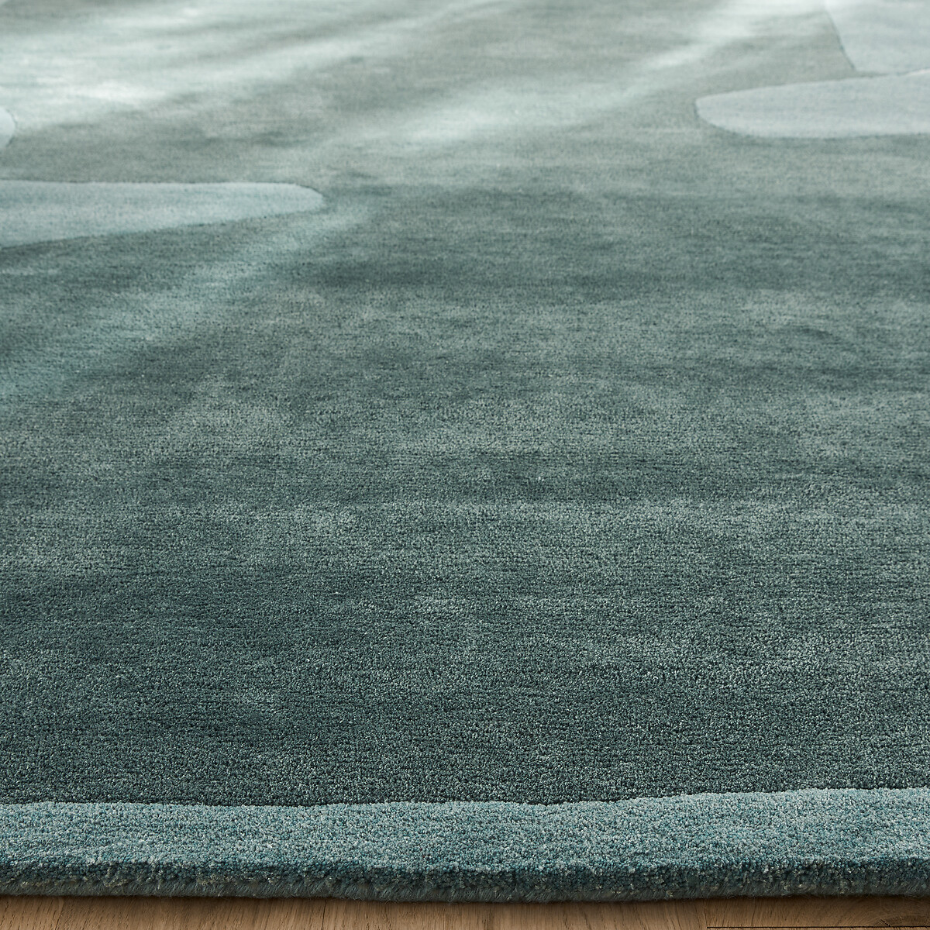 Tapis en lyocell et laine, tufté main, Caldera