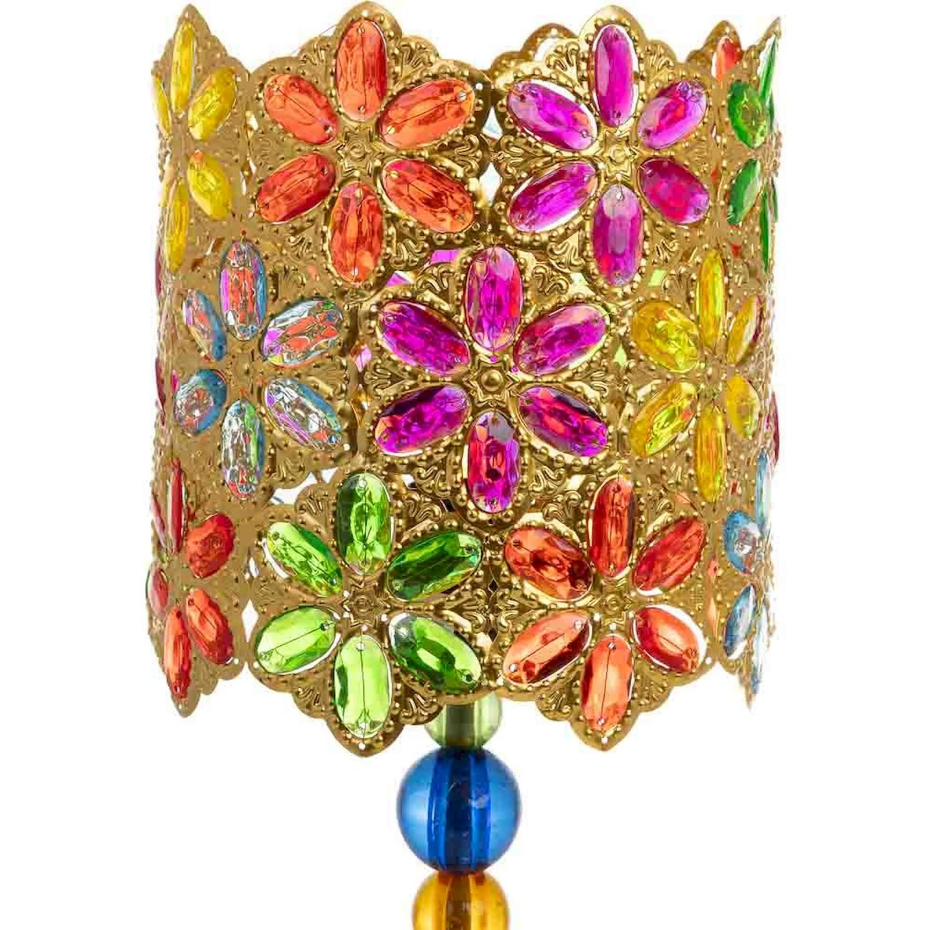 Lampe de table en métal style verrerie artisanale format organique
