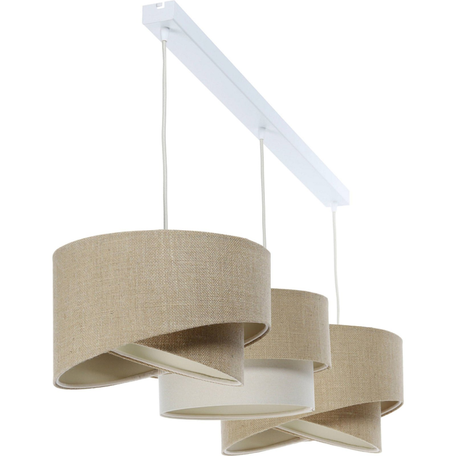 Suspension rectangulaire en jute et lin Boho