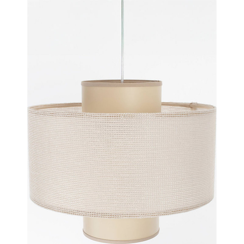 Suspension ronde en jute et lin Twin Light