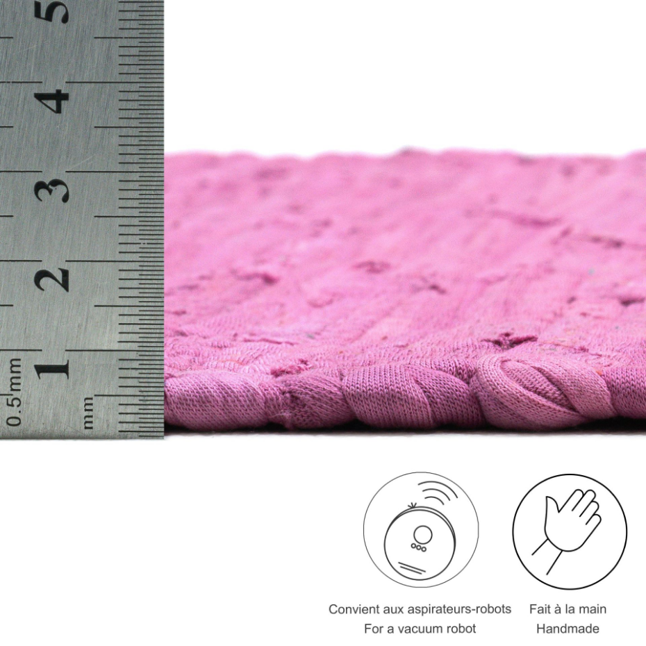 Tapis réversible coloré en coton tissé à la main - Happy Cotton