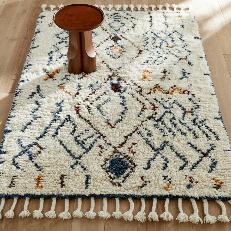Tapis berbère épais en laine, tissé main, Naroun