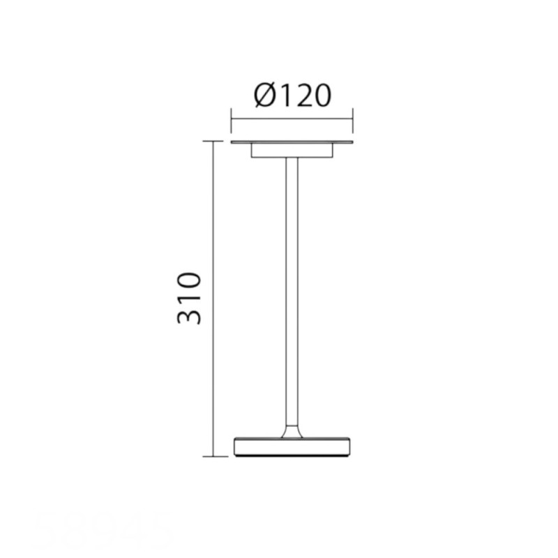 Lampe de table sans fil Sense blanc mat