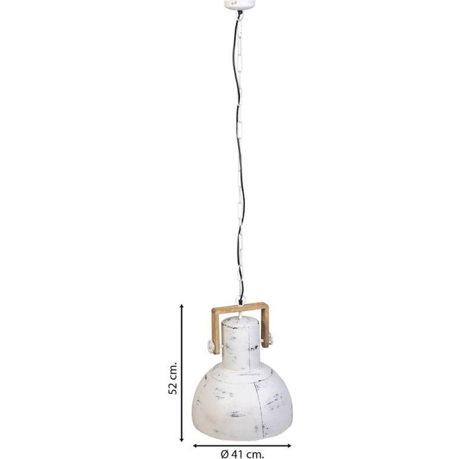 Suspension en fer rond style industriel et bois