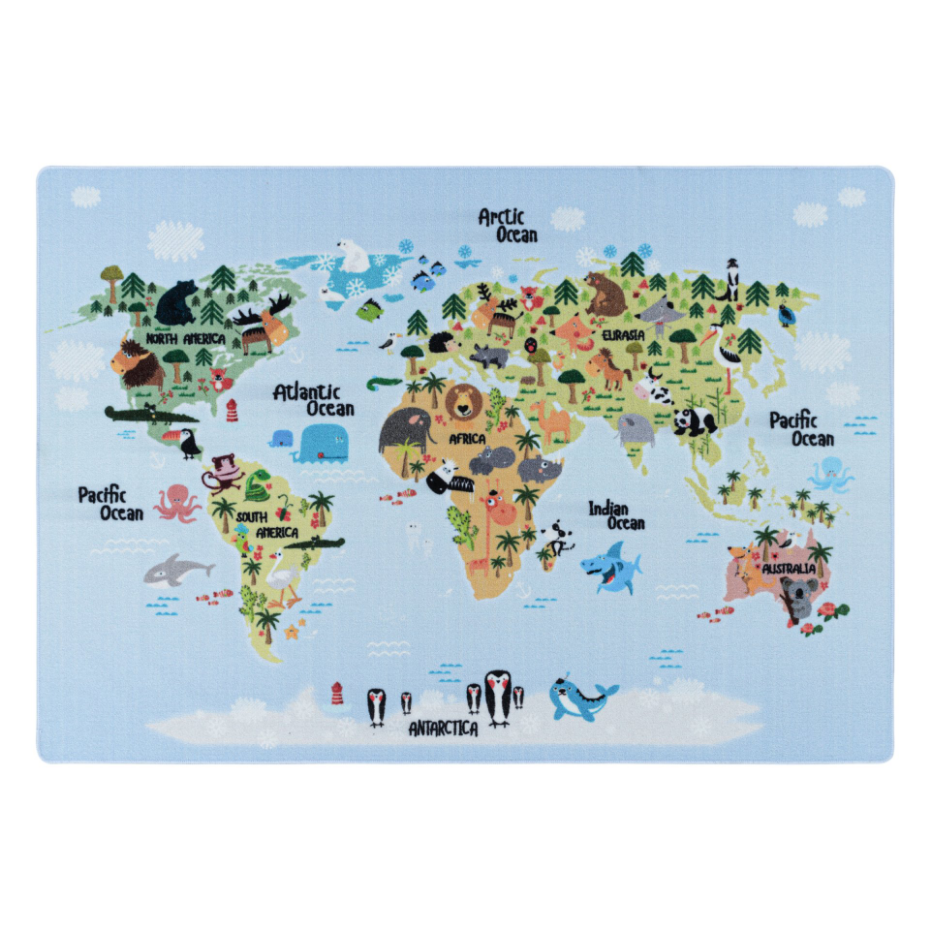 Tapis enfant carte du monde PLAY