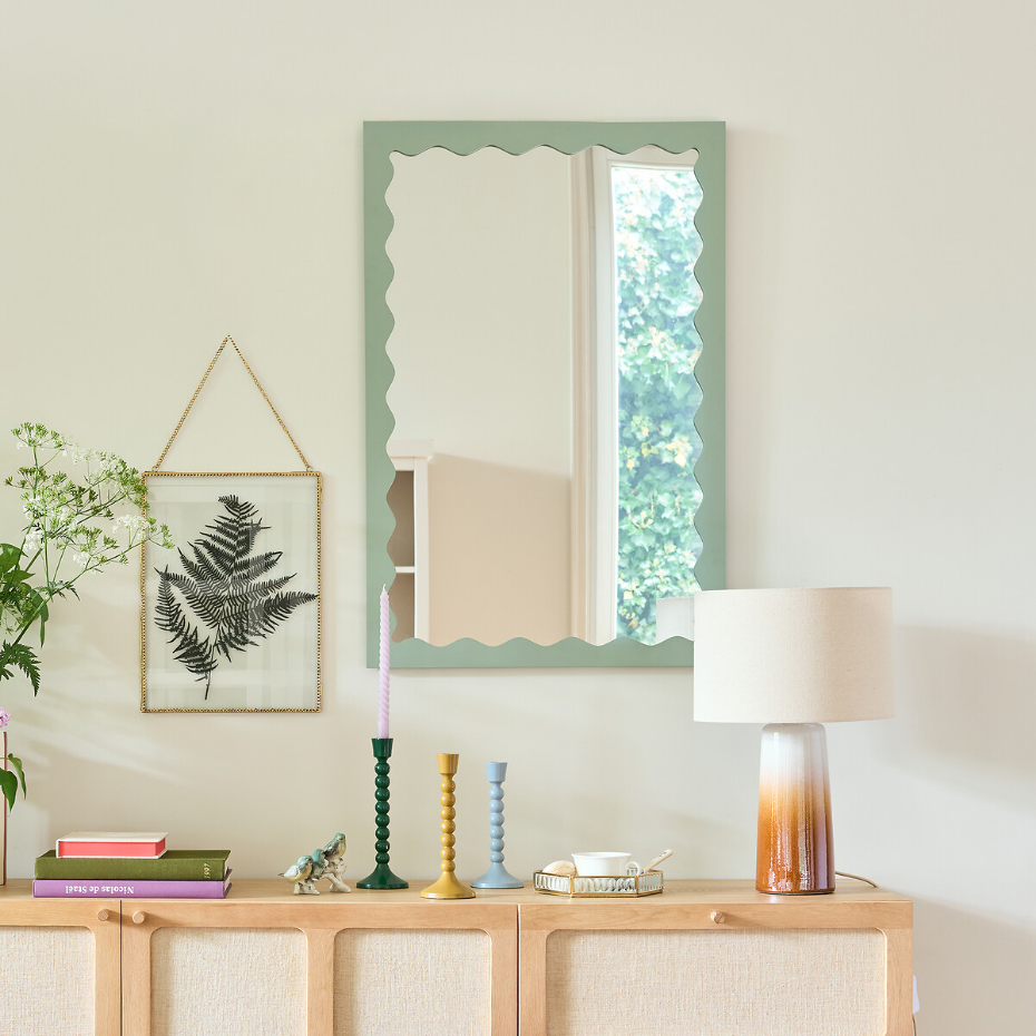Lampe à poser céramique et lin hauteur 47 cm, Grezza