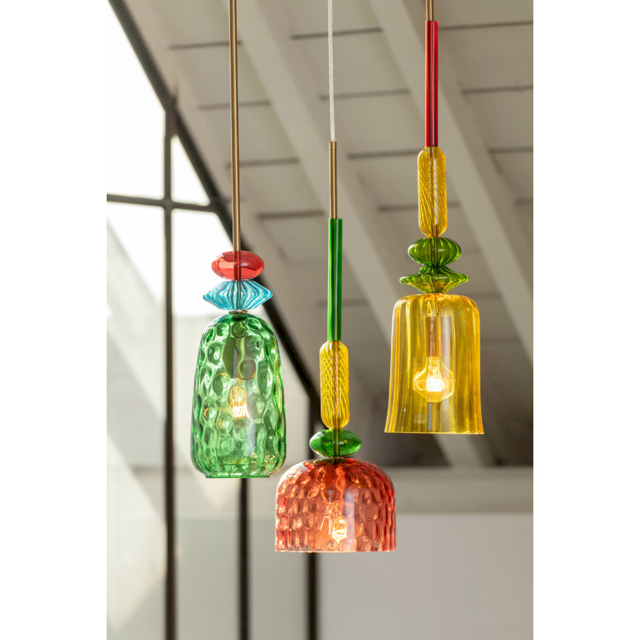 Suspension en verre rectangulaire