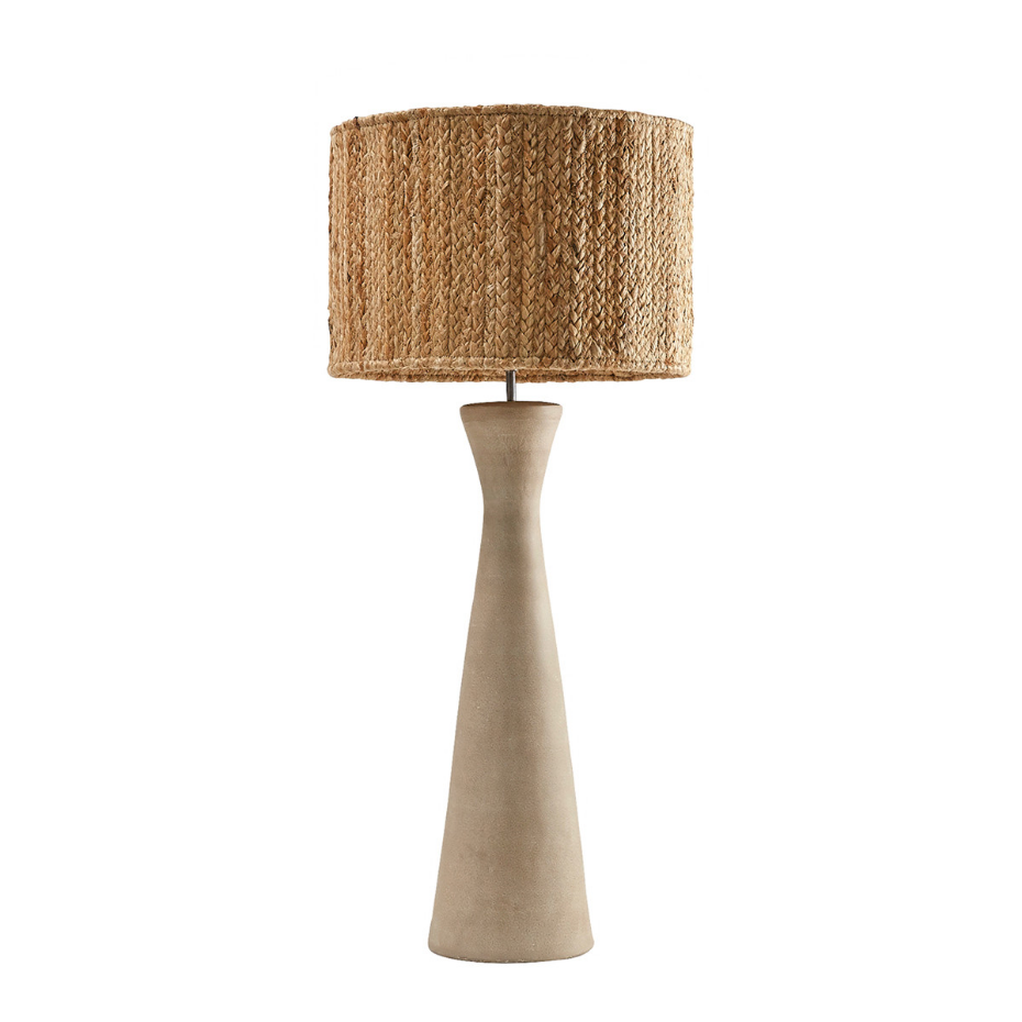 Lampe et son abat-jour en jute