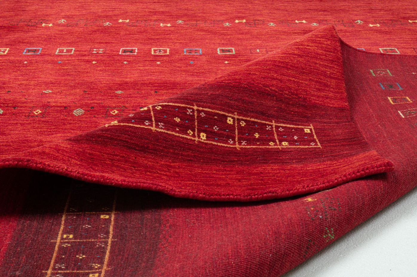 Tapis salon gabbeh Lori Dream Gold tissé main