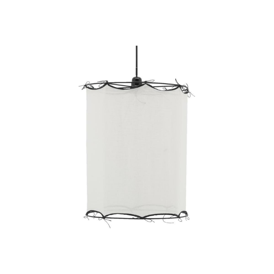Abat-jour pour suspension en coton Riad Moyen Blanc