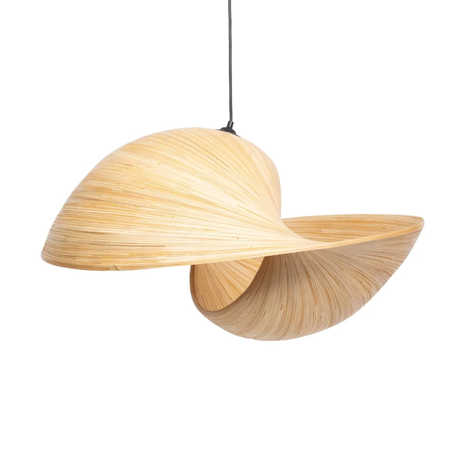 Suspension en bambou forme coquillage EKO