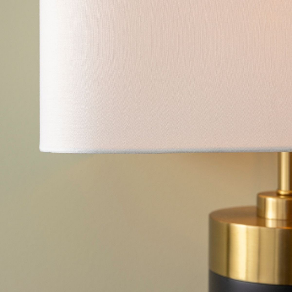 Lampe à poser en métal noir et finition laiton doré H73 cm - VENDOME