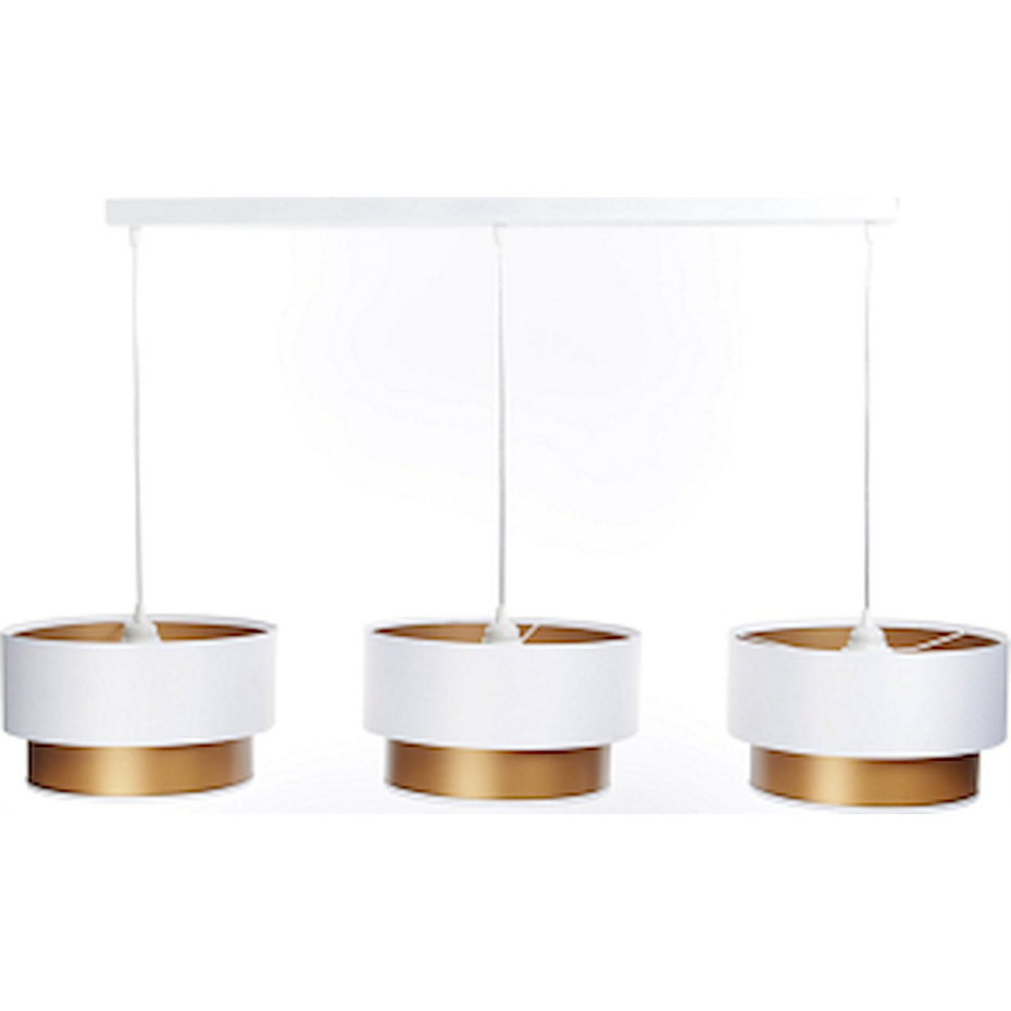 Suspension rectangulaire en PVC  et cuivre Duo ellegant