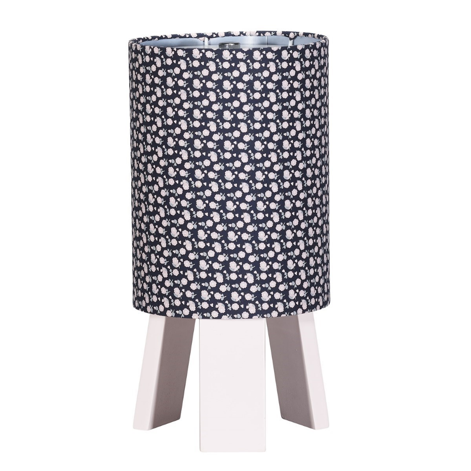 Lampe de chevet avec pied en coton marine