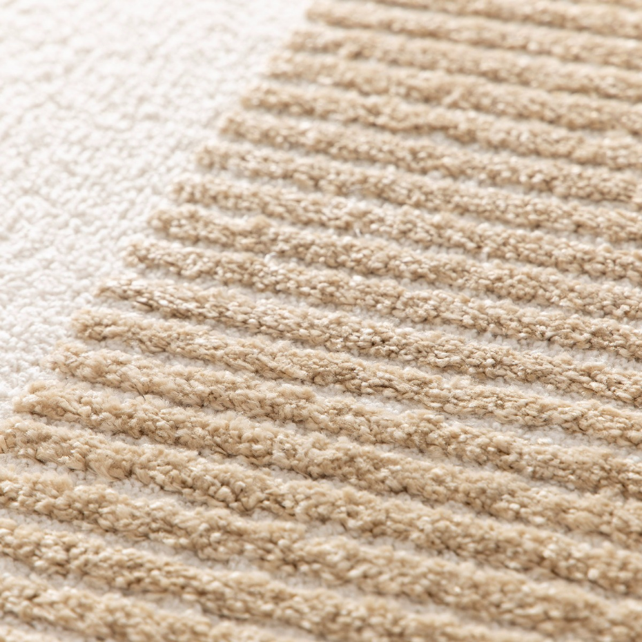 Tapis salon à reliefs doux à relief géométrique  DESIGN OPTIQUE