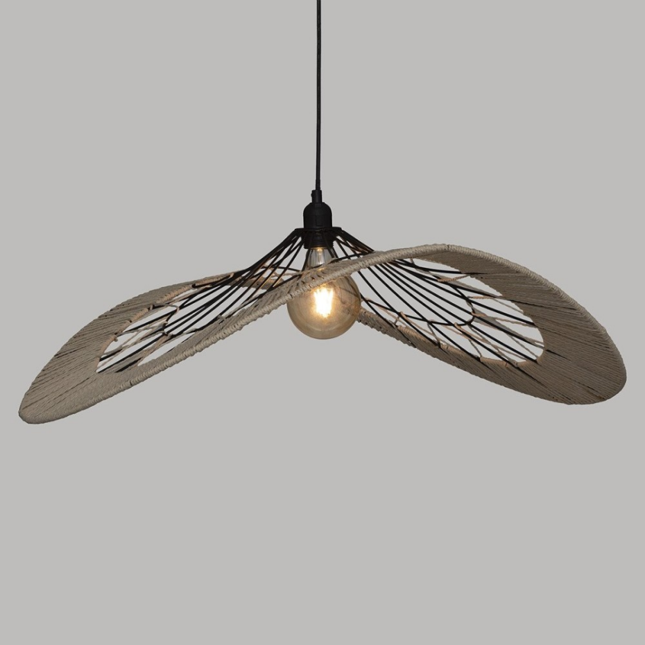 Suspension Métal Filaire Cosy Noir Naturel D75