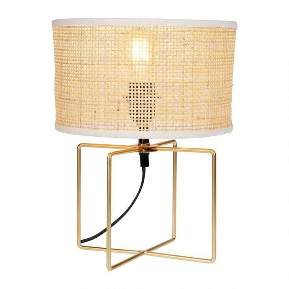 Lampe Métal Rotin Yuca Beige