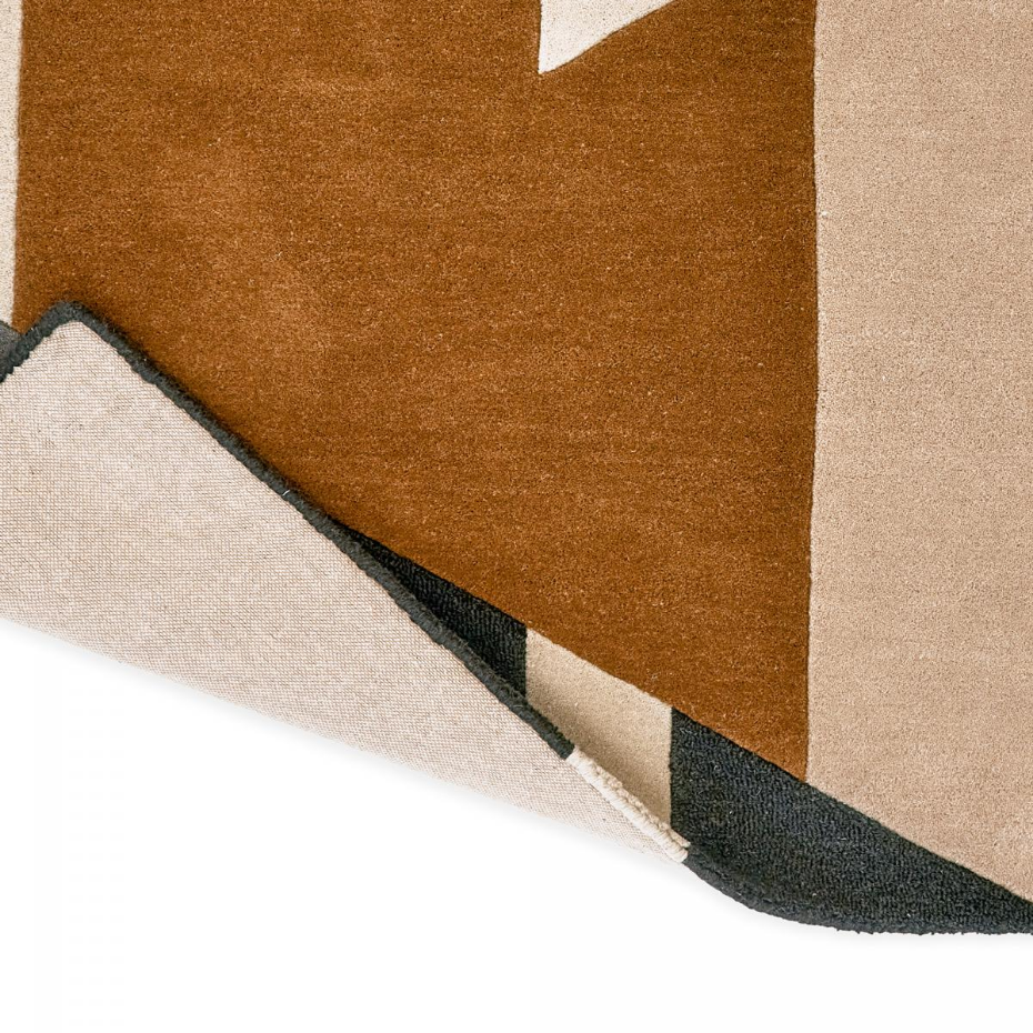 Tapis salon et chambre PAPOVA, fait à la main motif géométrique