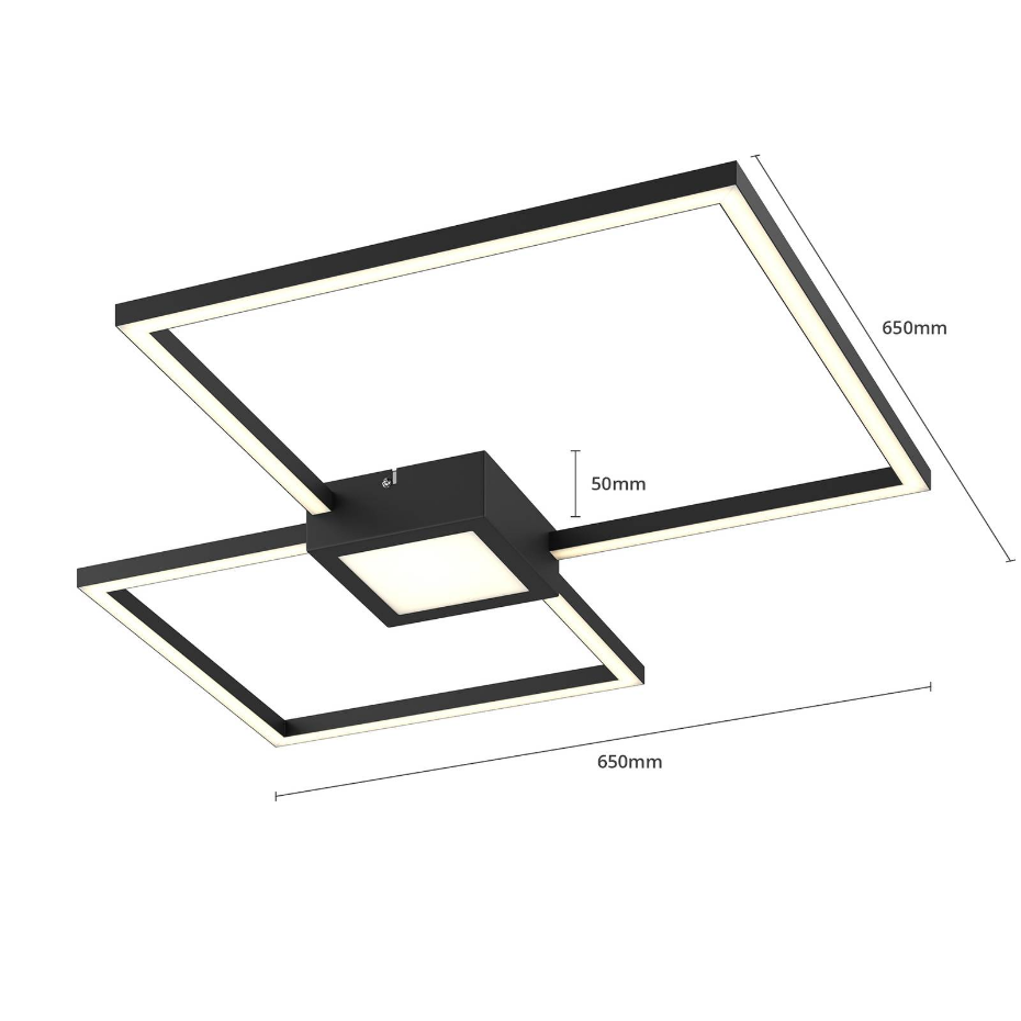 Plafonnier en aluminium moderneLED, Duetto