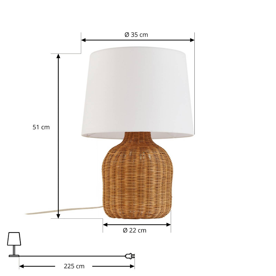 Lampe à poser en bois scandinave, Lirenda
