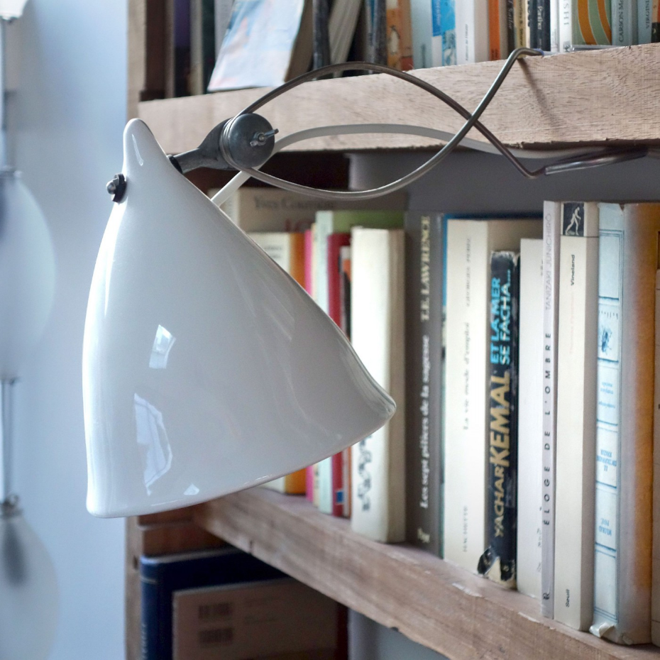 Lampe à pincer en porcelaine Cornette