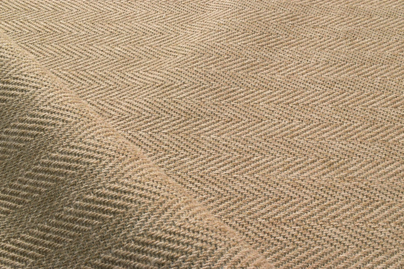 Tapis intérieur extérieur rond aspect jute cheuvrons NATURE