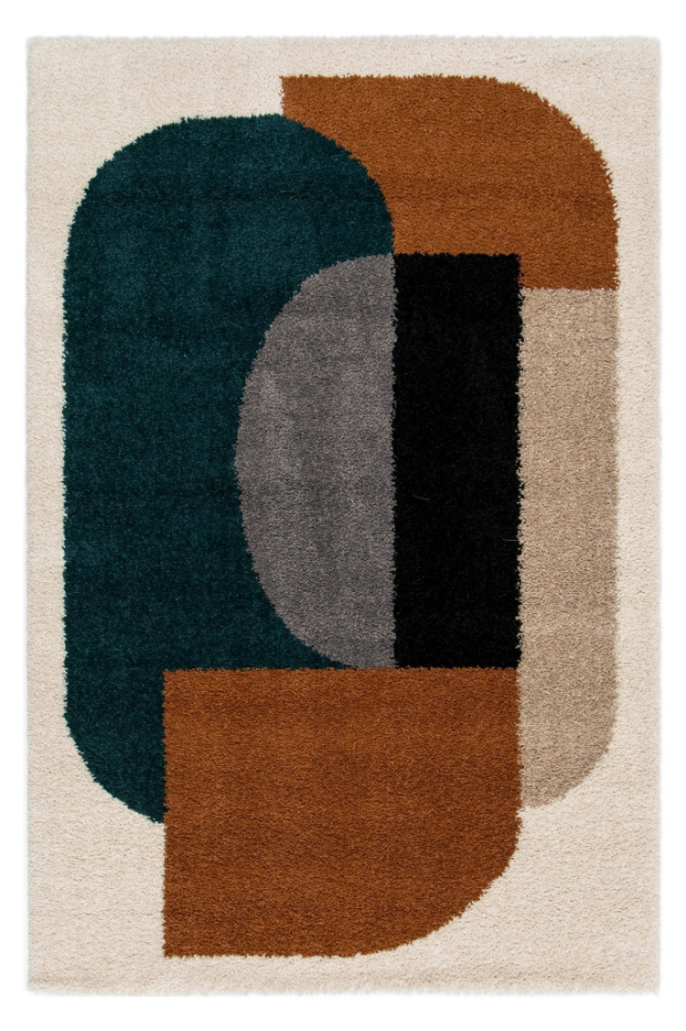 Tapis à poils longs design tons chauds GATSBY