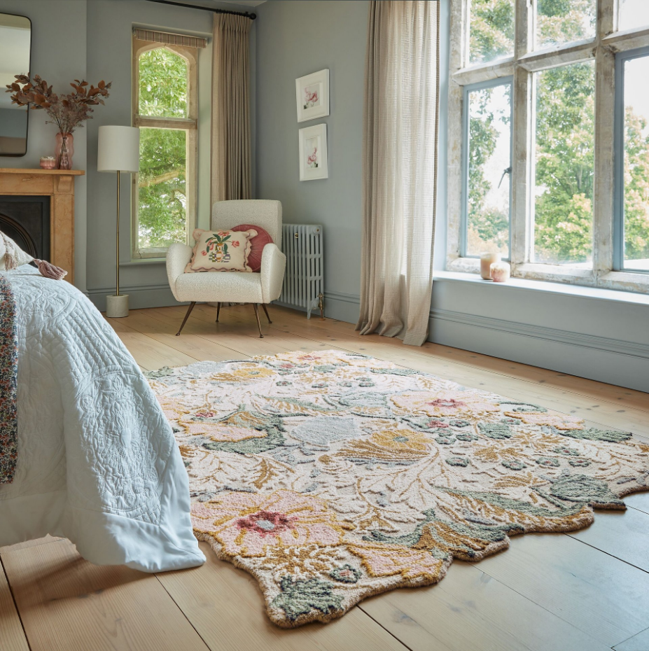 Tapis en laine floral DAPHNE