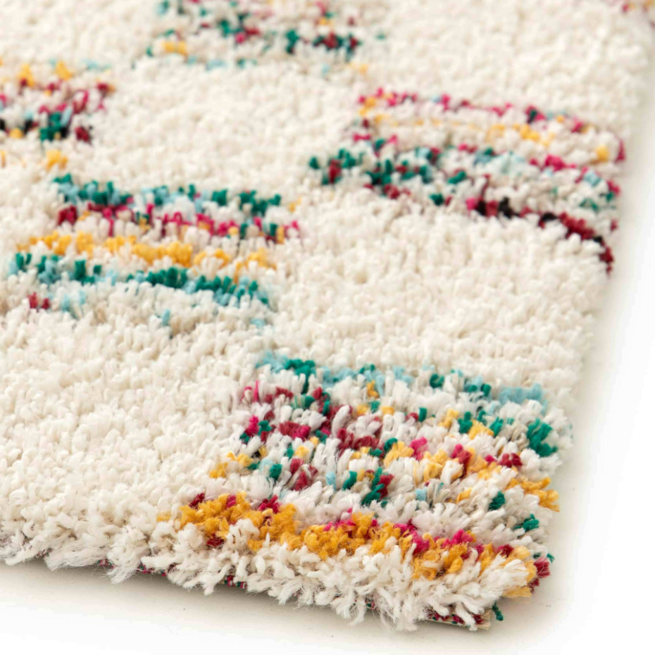 Tapis shaggy rectangulaire en polypropylène, CANDY