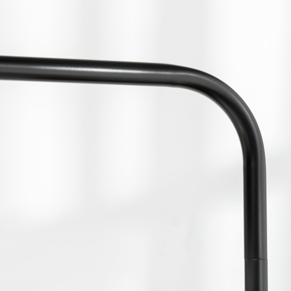 Lampadaire design néo-rétro 163H cm abat-jour aspect lin blanc acier