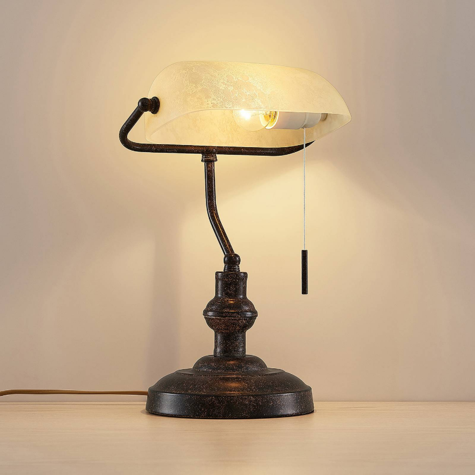 Lampe à poser en métal antique, Profina