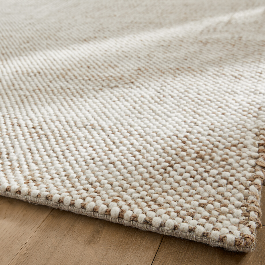 Tapis laine et jute, tissé main, Ishaan