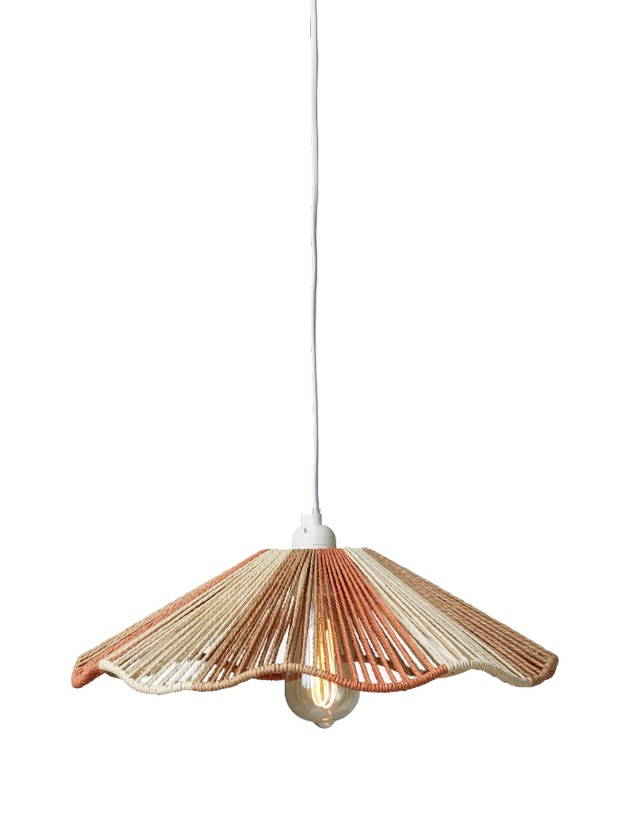 Abat-jour pour suspension en corde multicolore