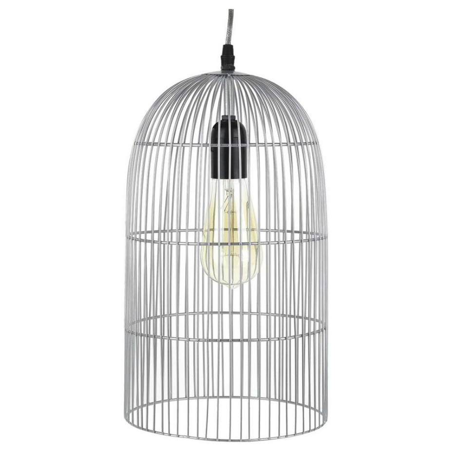 Suspension cage filaire 38 cm Argent