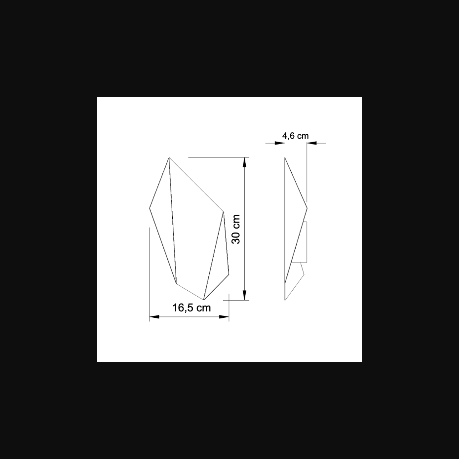 Applique LED style origami - GIADA