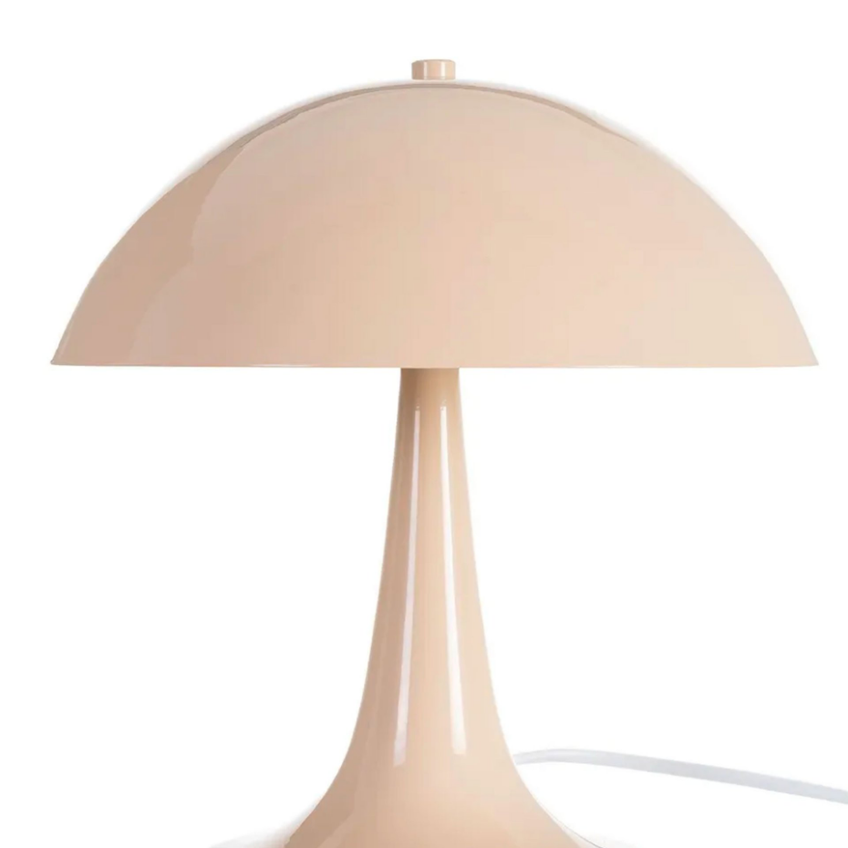 Lampe à poser champignon métal beige 25x25x27.5cm