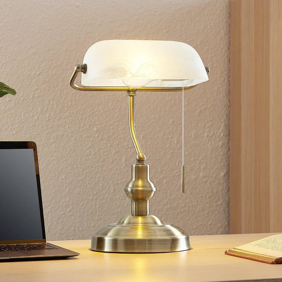Lampe à poser en métal antique, Profina