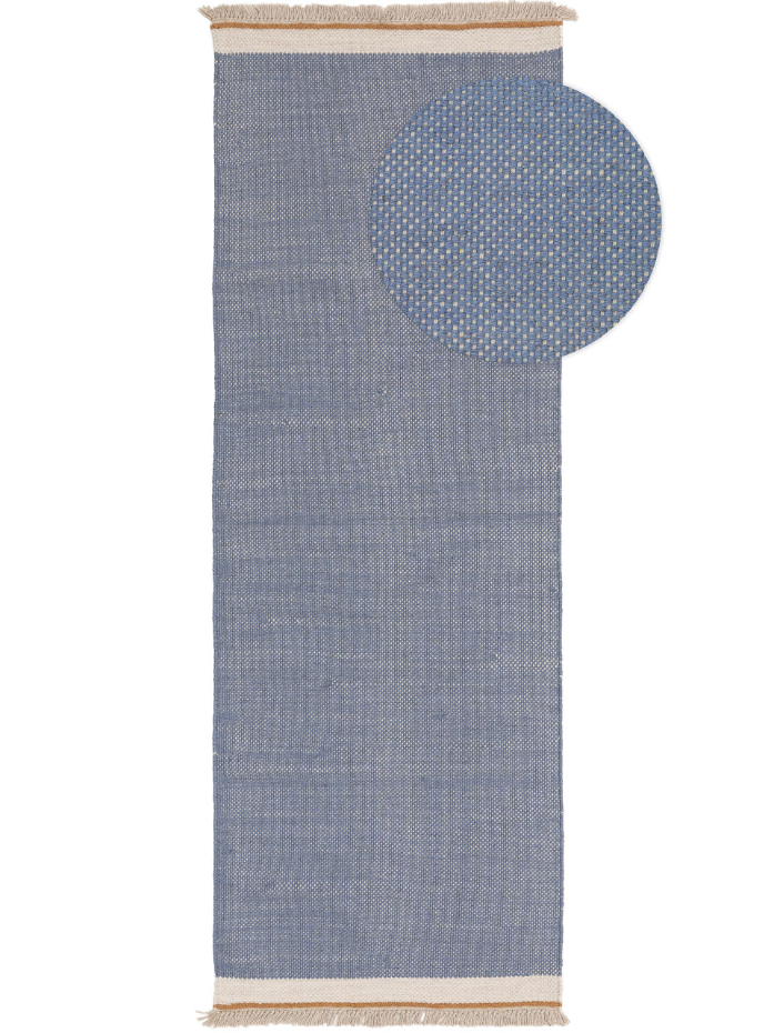 Tapis de couloir en laine tissé main KARLA