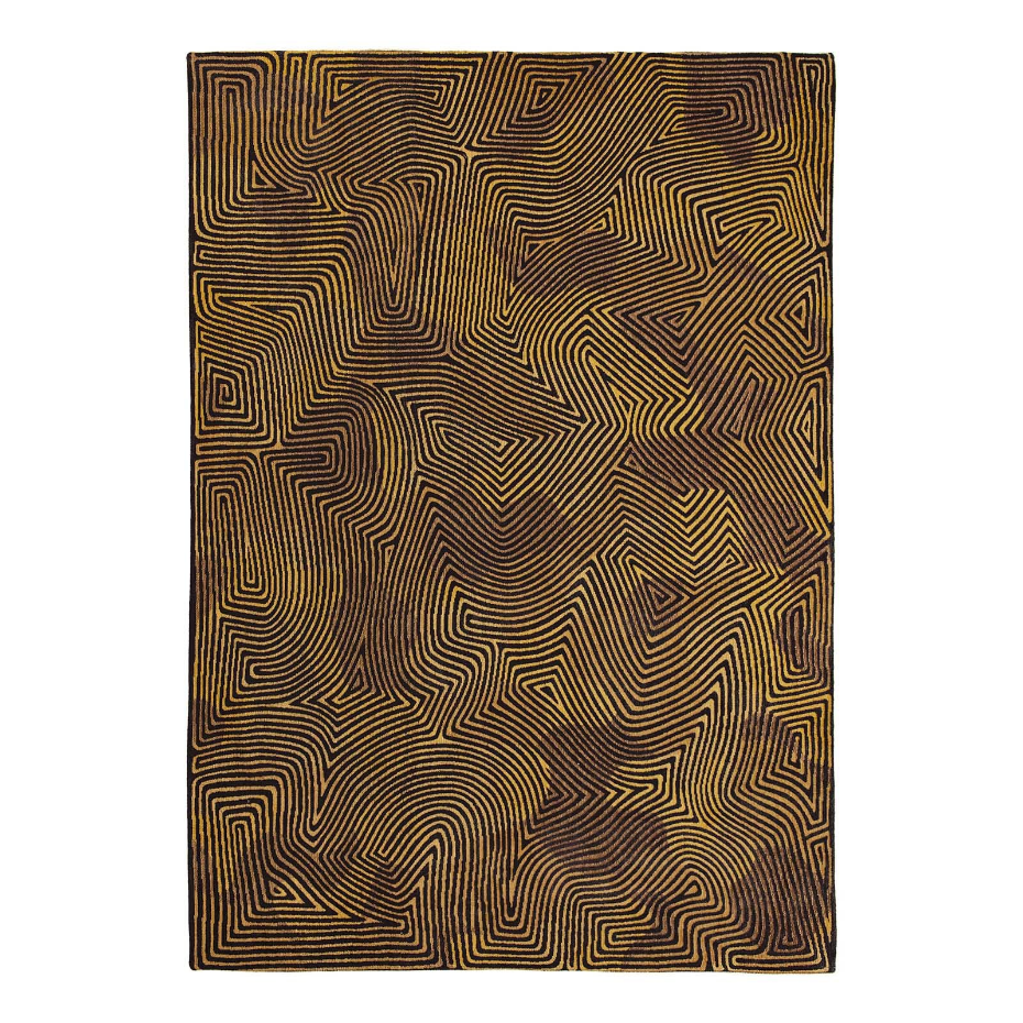 Tapis salon et chambre tissé plat BLACK HORIZON